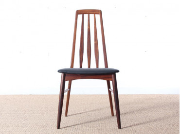 Mid-Century Modern Danish set of 4 chairs in Rio rosewood model Eva by Niels Kofoed 