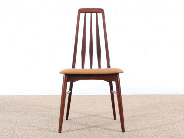 Mid-Century Modern Danish set of 6 chairs in Rio rosewood model Eva by Niels Kofoed 