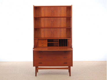 Secretaire bibliotheque scandinave en teck