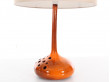 Grande lampe en ceramique orange