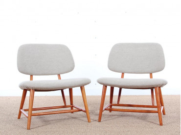 Mid-Century  modern  pair of TV chairs by  Alf Svensson