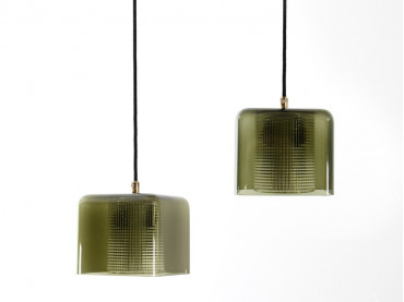 Mid-Century Modern scandinavian pair of pendant lamps by Carl fagerlund