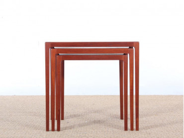 Mid-Century danish nesting tables in teak by Eske Kristensen for Ludvig Pontoppidan