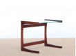 Petite table d'appoint en teck et verre