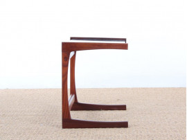 Mid-Century danish small side table in teak and glass