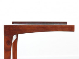 Mid-Century danish small side table in teak and glass