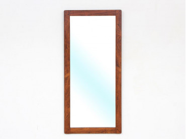 Grand miroir scandinave en palissandre de Rio 