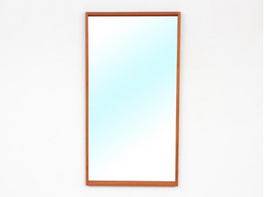 Grand miroir scandinave en teck