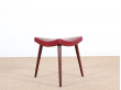 Tabouret scandinave tripode en teck