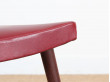 Tabouret scandinave tripode en teck