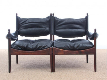 Mid-Century Modern Danish 2 seats sofa in Rio rosewood model Modus by Kristian Vedel