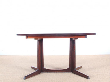 Table de repas scandinave extensible en palissandre 6/10 pers.