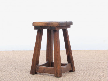 Antic swedish pine stool