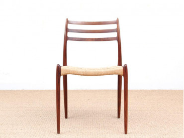 Mid-Century  modern scandinavian set of 4 Scandinavian rosewood chairs N° 78 by  Niels O. Møller