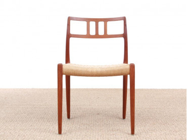 Mid-Century Modern danish set of 4 chairs in teak model 79 by Niels O. Møller