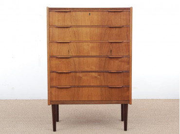 Commode ou semainier scandinave en palissandre de Rio