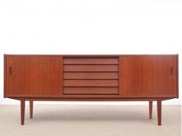 Mid-Century  modern scandinavian sideboard in teak by Nils Jonsson, model "Trio"