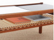 Mid-Century modern scandinavian coffee table with plexiglass top. 