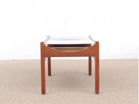 Mid-Century modern scandinavian coffee table with plexiglass top. 