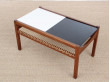 Mid-Century modern scandinavian coffee table with plexiglass top. 