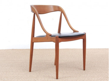 Mid-Century modern scandinavian set of 6 dining chairs in teak  by Niels O.Møller