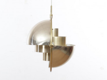 Mid century modern scandinavian brass pendant lamp model Multi-lite by  Louis Weisdorf