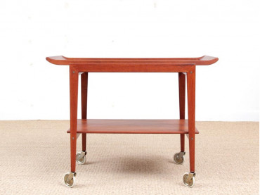 Mid-Century  modern scandinavian serving table in teak by Peter Hvidt