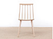 Mid-Century  modern scandinavian 216 Stick Back chair by Thomas Harlev, colored seat New edition. 