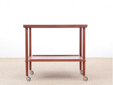 Mid-Century modern scandinavian serving cart in teak