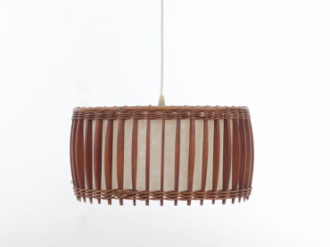 Suspension scandinave en teck et tissu 