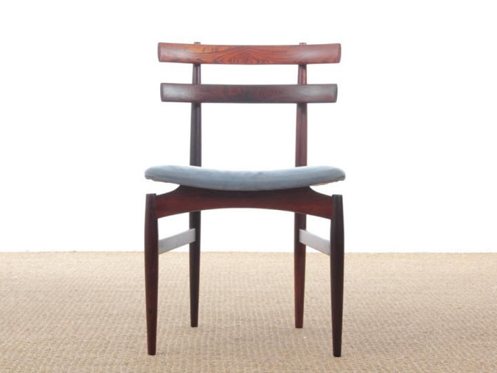 Mid-Century Modern Danish set of 4 chairs in Rio rosewood by Poul Hundevad