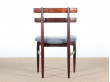 Mid-Century Modern Danish set of 4 chairs in Rio rosewood by Poul Hundevad