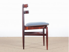 Mid-Century Modern Danish set of 4 chairs in Rio rosewood by Poul Hundevad