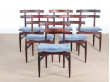 Mid-Century Modern Danish set of 4 chairs in Rio rosewood by Poul Hundevad