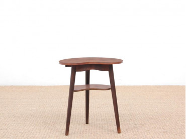 Petite table d'appoint scandinave tripode en palissandre de Rio