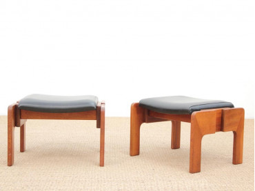 Mid-Century  modern paiot of teck stools